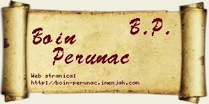 Boin Perunac vizit kartica